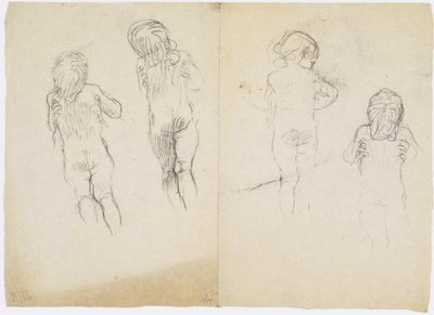 Four Studies of a Child Held with Both Hands by Gustav Klimt